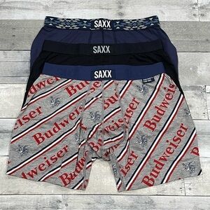 SAXX ULTRA BOXER BRIEF MEN’S UNDERWEAR 3-PACK ASSORTED COLORS SZ - MEDIUM